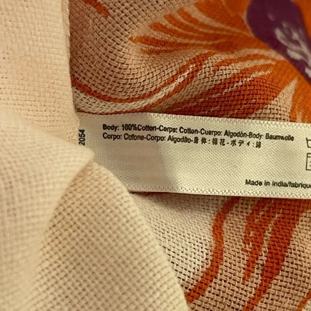 Urban Outfitters Floral Bedding in Orange, Purple, and Green